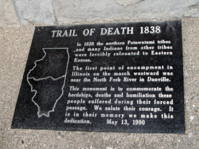 Historical marker in Danville, Illinois