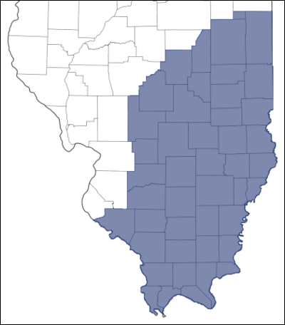 A map of the Presbytery of Southeastern Illinois
